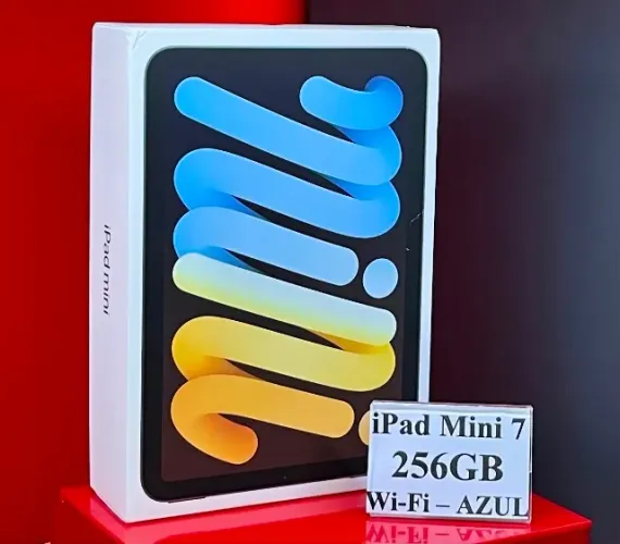 Apple iPad Mini 7 - 256GB - Wi-Fi - Blue - Produto Novo, Lacrado com Garantia