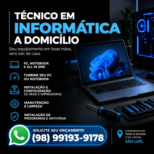 TECNICO EM INFORMÁTICA A DOMICÍLIO
