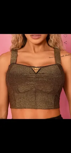 Cropped dourado MARIA GUEIXA