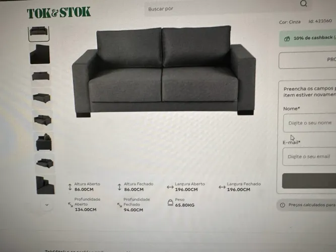 Sofá retrátil, Jack tok Stok