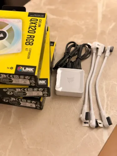 Kit 3 Fans Corsair QX120 RGB + Controlador + 3 Cabos Extras ? Novos c/ Nfe