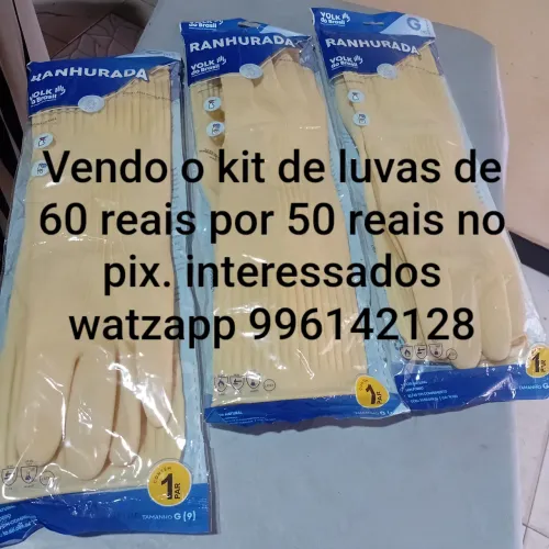 Kit de luvas. Tamanho (G9)