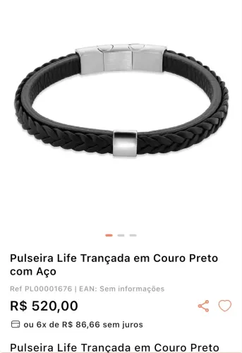 Pulseira de couro da vivara 