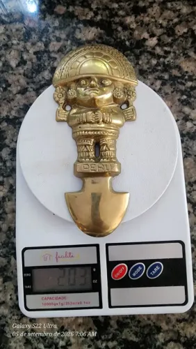TUMI PERUANO EM BRONZE ? PEÇA DECORATIVA / COLECIONÁVEL
