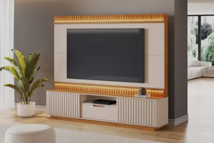 Novidade em estoque!! Home Atena 2,10m para tv até 85?