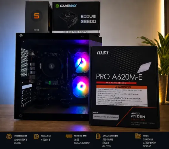  PC GAMER AM5 DDR5 - MENOS DE 1 ANO DE USO - ACEITO CARTÃO 