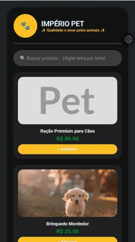 Sistema Completo para Pet Shop - Loja Virtual + Carrinho + WhatsApp