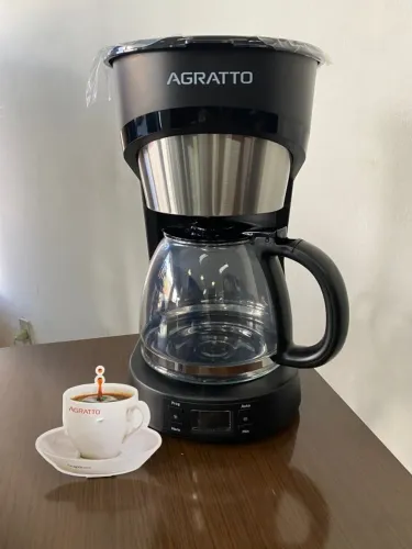 CAFETEIRA PROGRAMAVEL AROMA 38 XICARAS ACFT01I-02 PRETA 1,5L 800W 220V AGRATTO