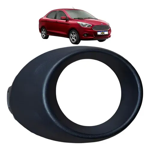 Moldura Farol Milha Direita Ford Ka 2014 A 2017 Com Furo Preto Direito