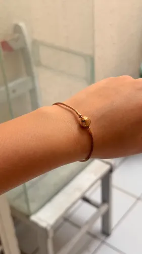 Pulseira Pandora maleável em banho ouro rose