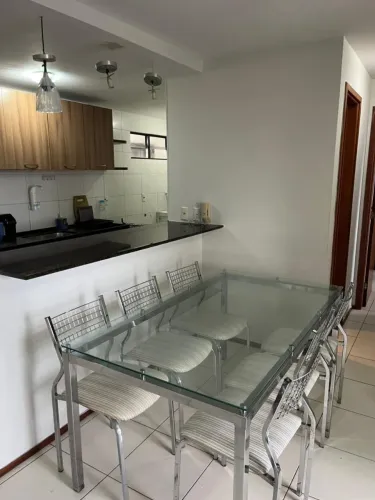 Mesa jantar 6 cadeiras alumínio tampo vidro