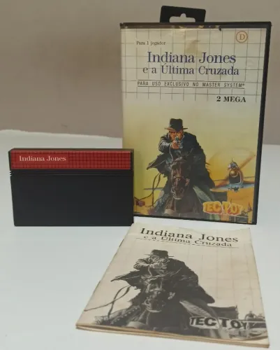 Jogo de Master System Indiana Jones tectoy CIB Original, aceito cartão