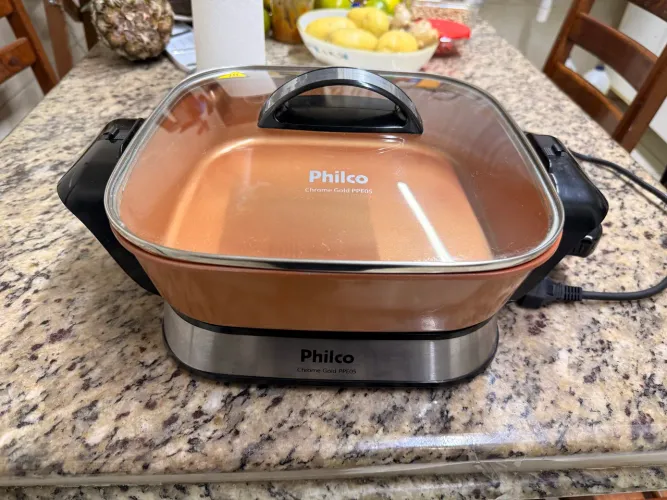 Panela Elétrica Philco Chrome Gold PPE05 4L | Pouco Uso | Completa