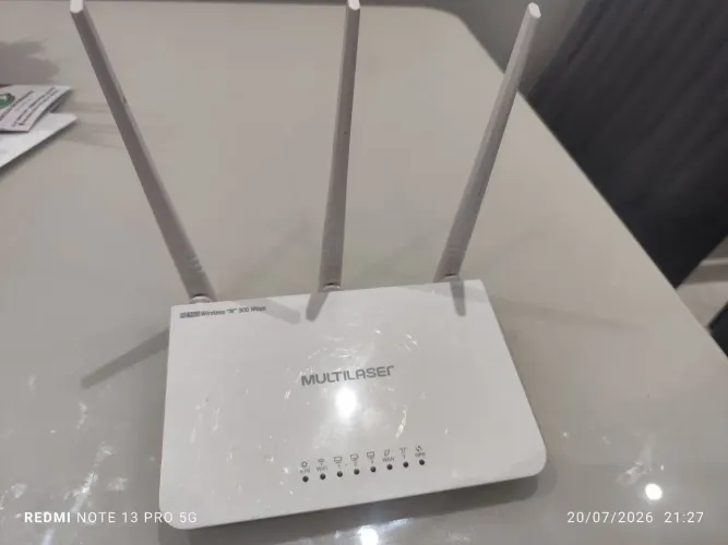 Roteador 3 Antenas Branco Ipv6 300 Mbps - Multilaser 
