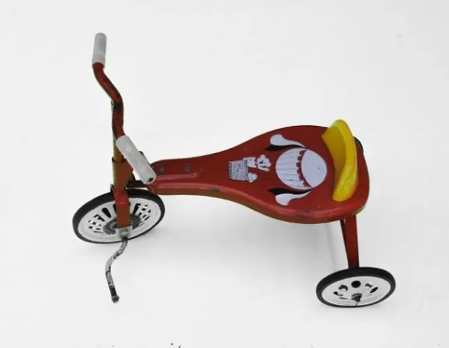 Triciclo Infantil Antigo Bandeirante Pequeno Urso Cachorro Balão Original Usado