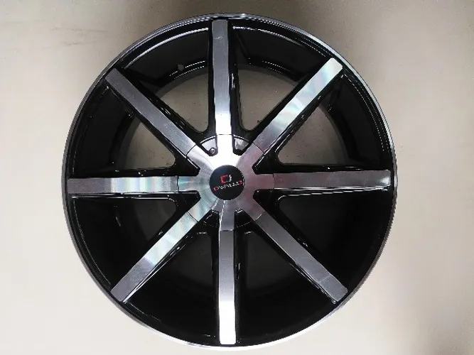 Jogo Rodas Aro 20 Cavalli 20x8.5 35 5x110 5x114 Preta Diamantada JG156
