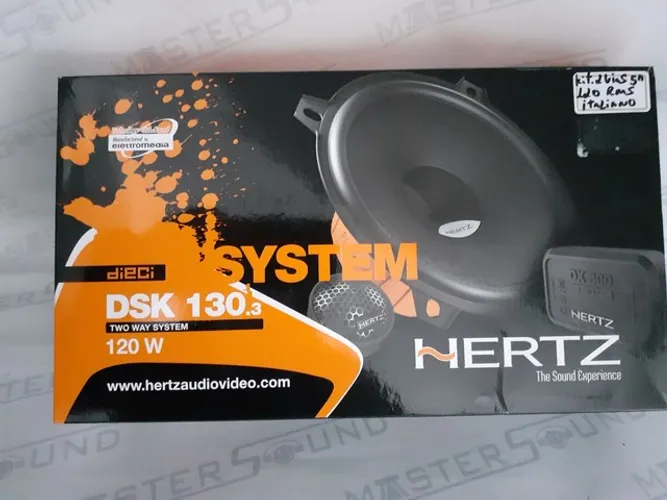 Kit 2 vias. Hertz. DSK 130.3. Italiano. 5". 120RMS. Garantia. Novo. Instalado. 