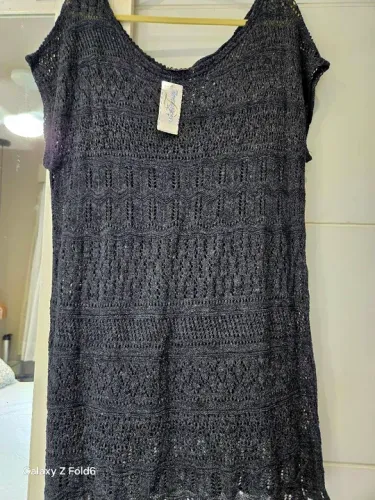 Blusa tricô azul tamanho G