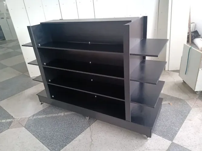 GÔNDOLA C/ PONTA PRATELEIRA PRETA MDF