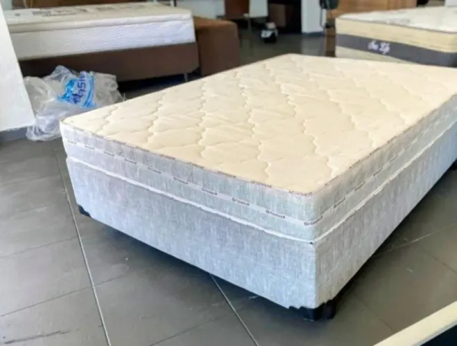 Cama solteirão box e colchão d33 só espuma