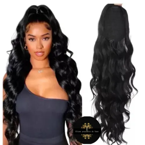 Rabo de cavalo de cabelo bio humano 