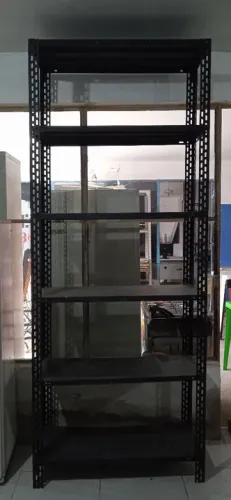 Estante de ferro 6 prateleira preta