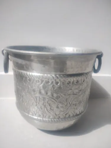 Fabuloso balde de gelo Indiano linha Teratai em alumínio, lindo!