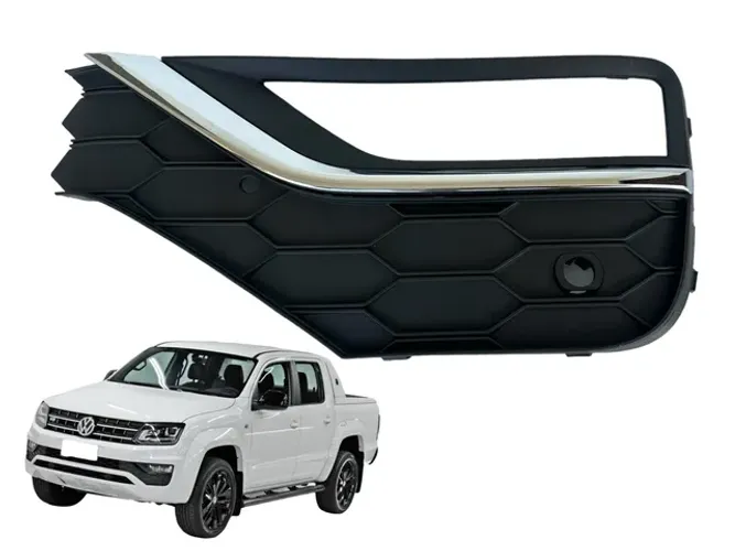 Grade Esquerda Farol de Milha Volkswagen Amarok V6 2017 a 2024