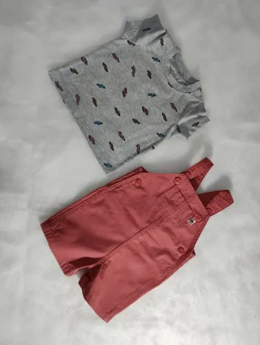 Jardineira & Blusa Cárte's 6 Meses
