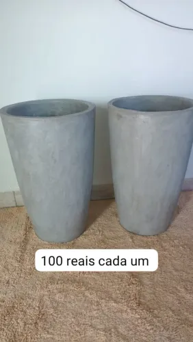 Vasos de cimento decorativos