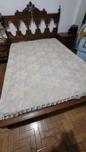 Colcha de crochê casal