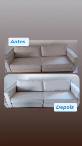 Higienização e lavagem a seco de estofados    $90 reais