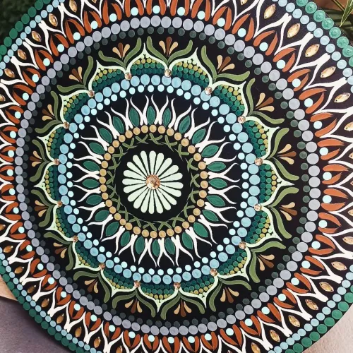 Mandala Artesanal Decorativa 45cm