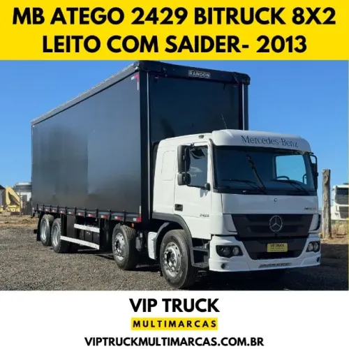 Mercedes Benz MB Atego 2429 Bitruck 8x2 com bau saider