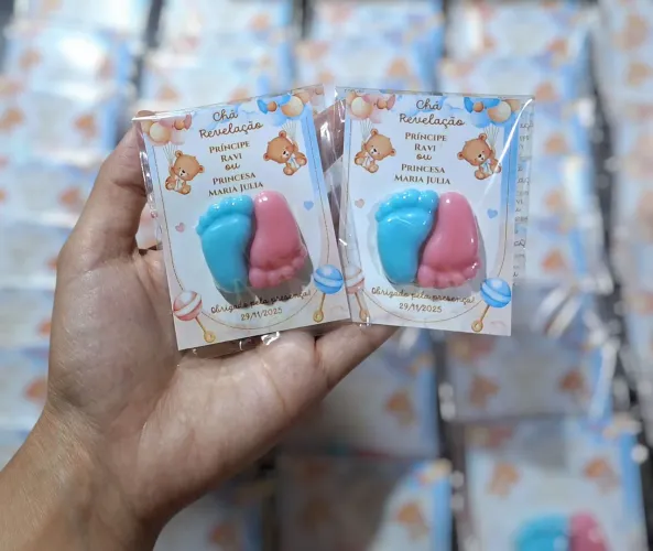 Chá Revelação | Chá de Fraldas | Chá de Bebê | Lembrancinha | Cartão Personalizado 