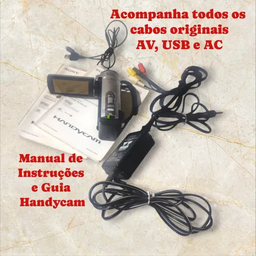 Filmadora Sony Handycam DCR-SX63 com Cabos Originais Manual e Guia Handycam (Usada)