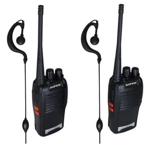 2 Rádio HT Baofeng 777s com fone de ouvido até 15km