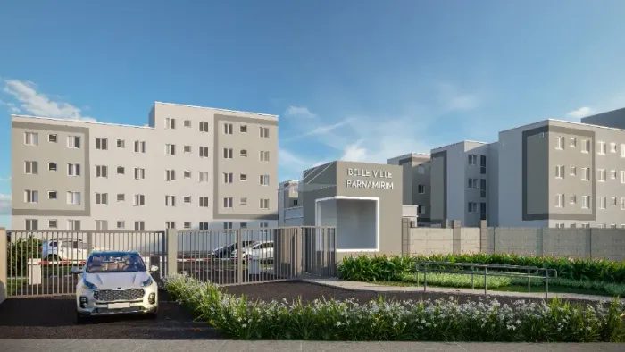 Cond. Belle Ville (Lançamento) - Apto 2/4 s/suíte de 38 m², wc social, 1 vaga por 205.990