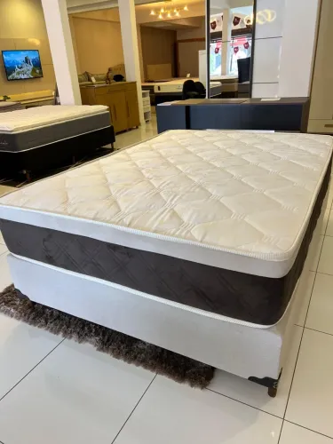 Cama Box de casal Base Box + Colchão última peça de Showroom - ENTREGAMOS 