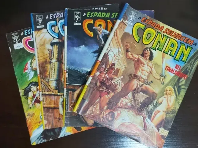 LOTE - A ESPADA SELVAGEM DE CONAN - VOLUMES 40, 41, 42 e 43