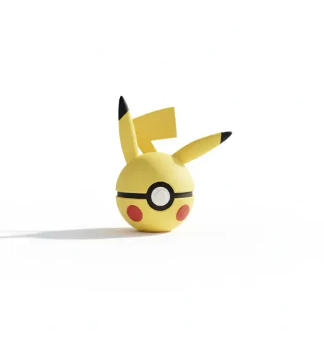Pokébola Pikachu - Decoração e Colecionável Geek