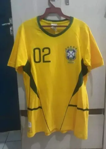 Camisa retrô seleção brasileira Guaraná Antarctica 2002 G