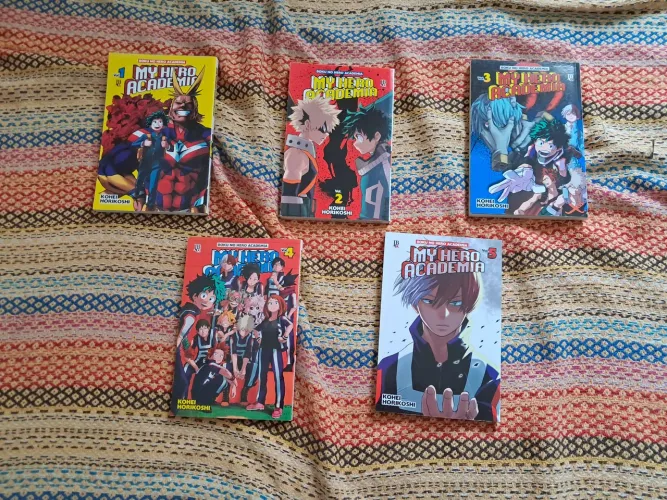 Mangás Boku no Hero Academia volumes 01 ao 05
