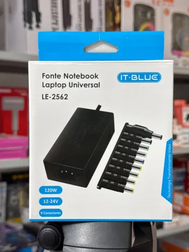 Fonte universal para o notebook 12V até 24V