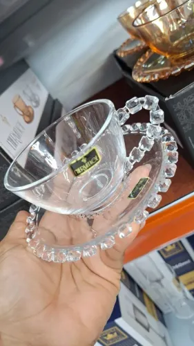 Jogo de xícaras 8 peças, cristal 200 ml