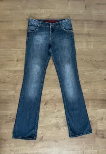 Calça jeans 40 feminina azul estonado Equatore Denim