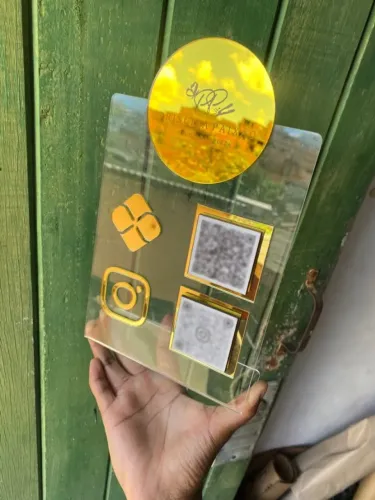 Plaquinha Pix Qrcode Personalizada em Acrílico