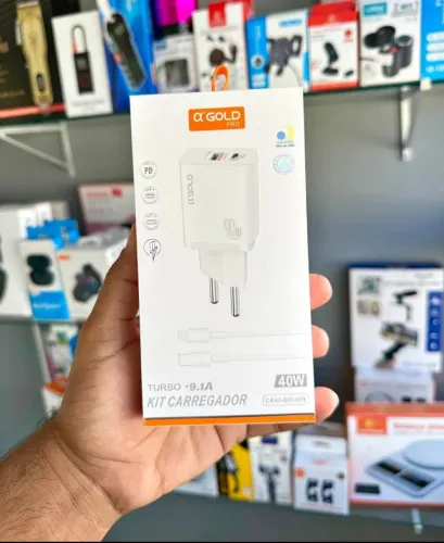Carregador de celular iPhone Android completo