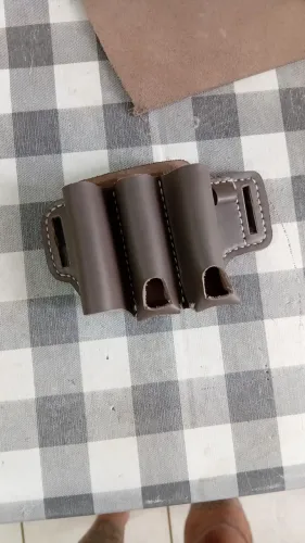 Porta edc tatico de couro