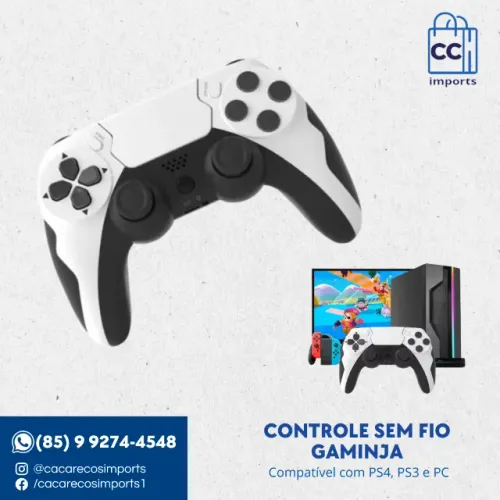 Controle sem fio Gaminja para ps4 ps3 pc | Novo | Pronta Entrega